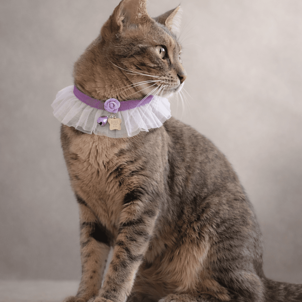 ANNA SUI 猫用バラ付チュールシュシュ首輪